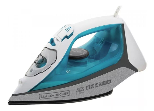 Ferro de Passar Roupa Black Decker Com Vaporizador Base Antiaderente Azul e Branco Modelo FX3060 110V